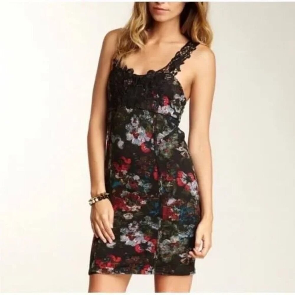 Free People Knockout Floral Lace Sleeveless Bodycon Dress Womensβ Size Small